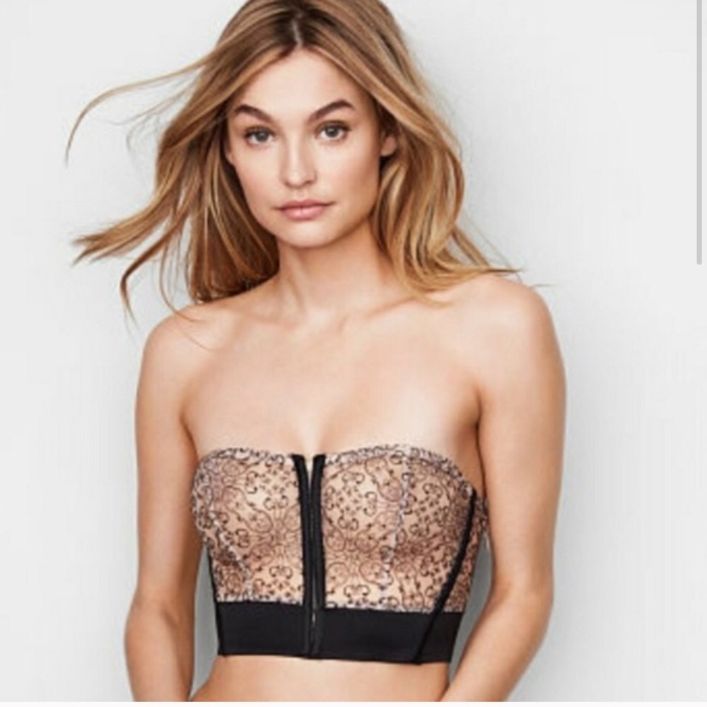VICTORIA’S SECRET Unlined Strapless Bustier Bra M - Picture 2 of 8